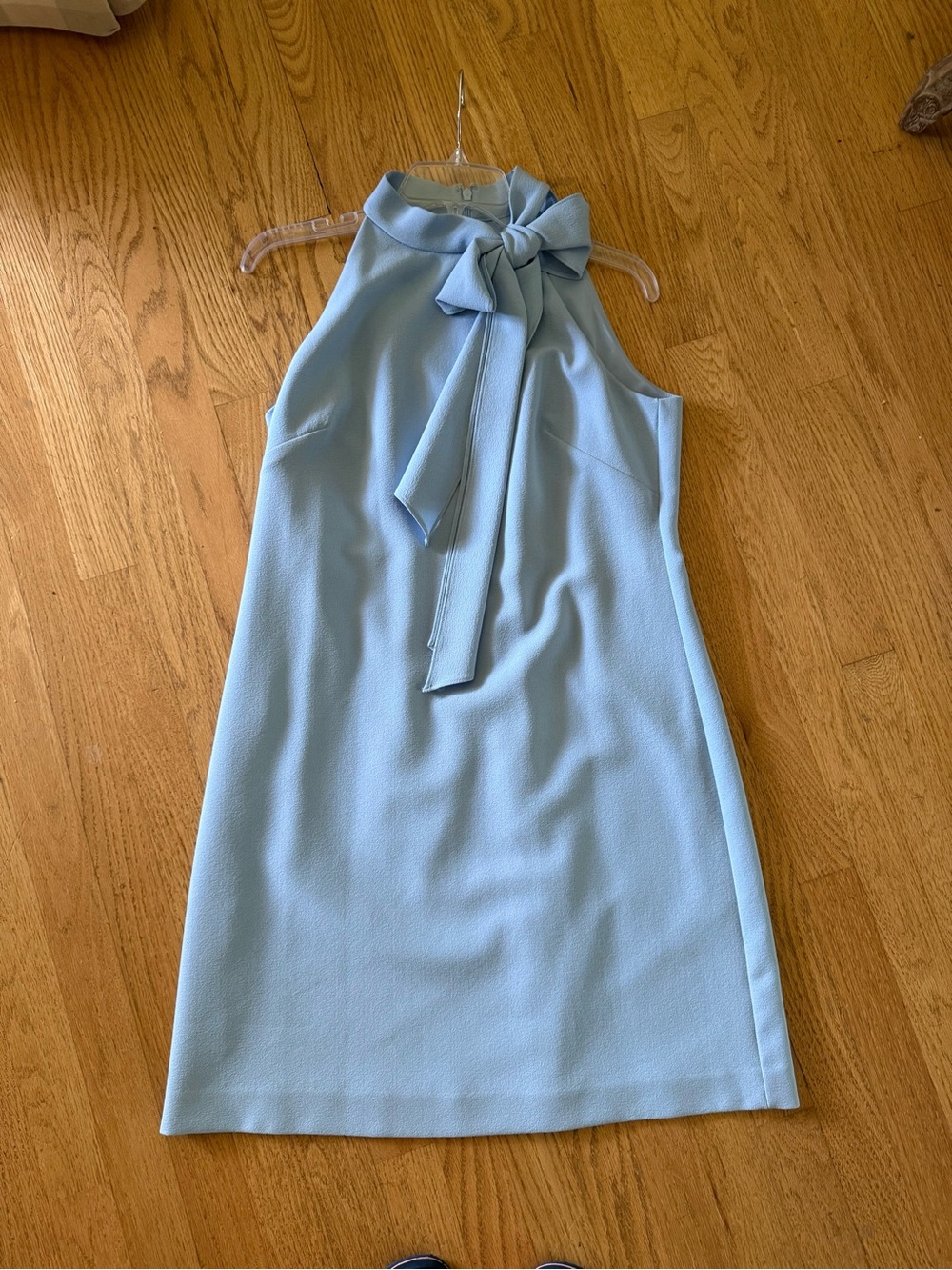 Vince Camuto Bow Neckline Baby Blue Dress Size 10 - Picture 3 of 7